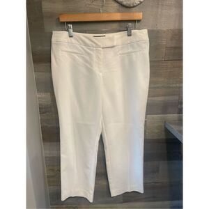 Apt. 9 crisp white modern fit cotton blend cropped dress pants no pockets